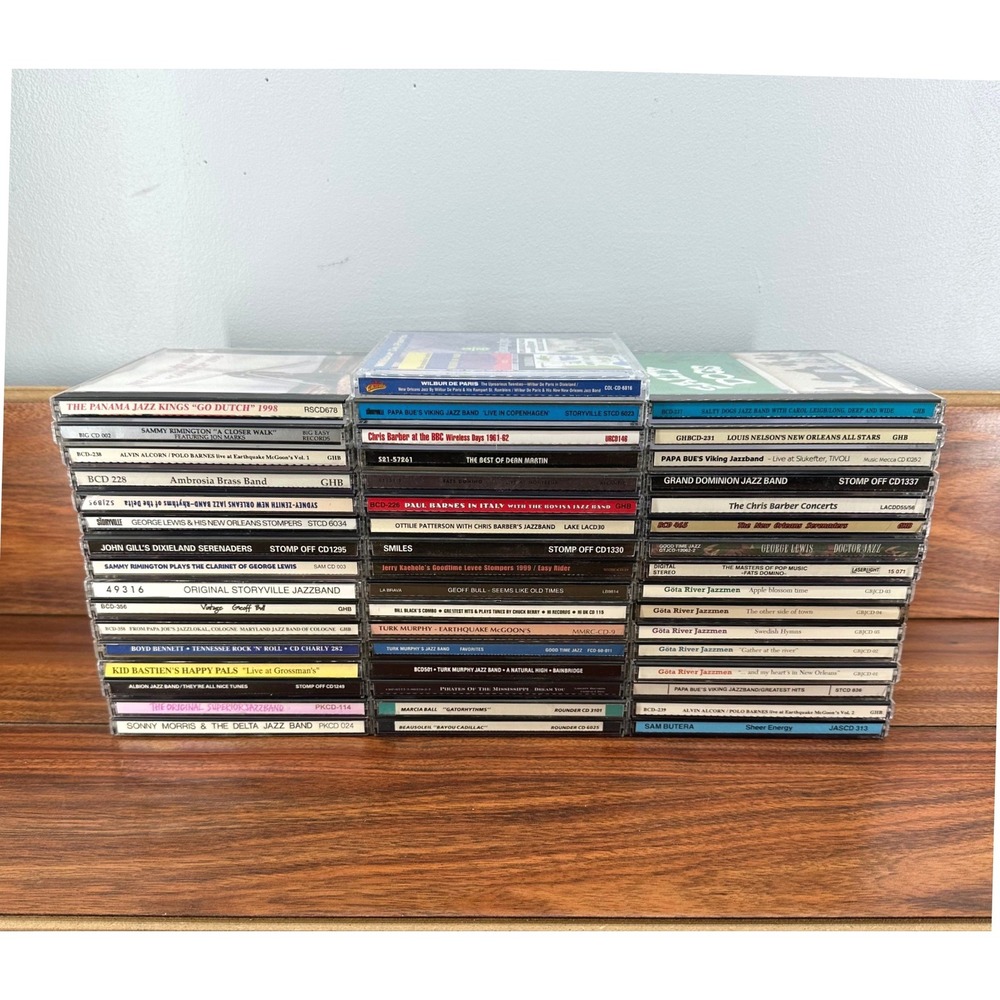 Bulk CD Lot of 30+ Jazz Big Band Blues Turk Murphy Papa Bue Fats Domino Martin